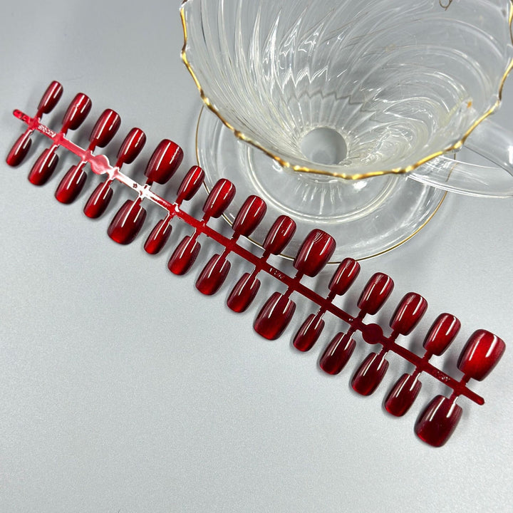 Glossy Red Press-On Nail Set Stornfield