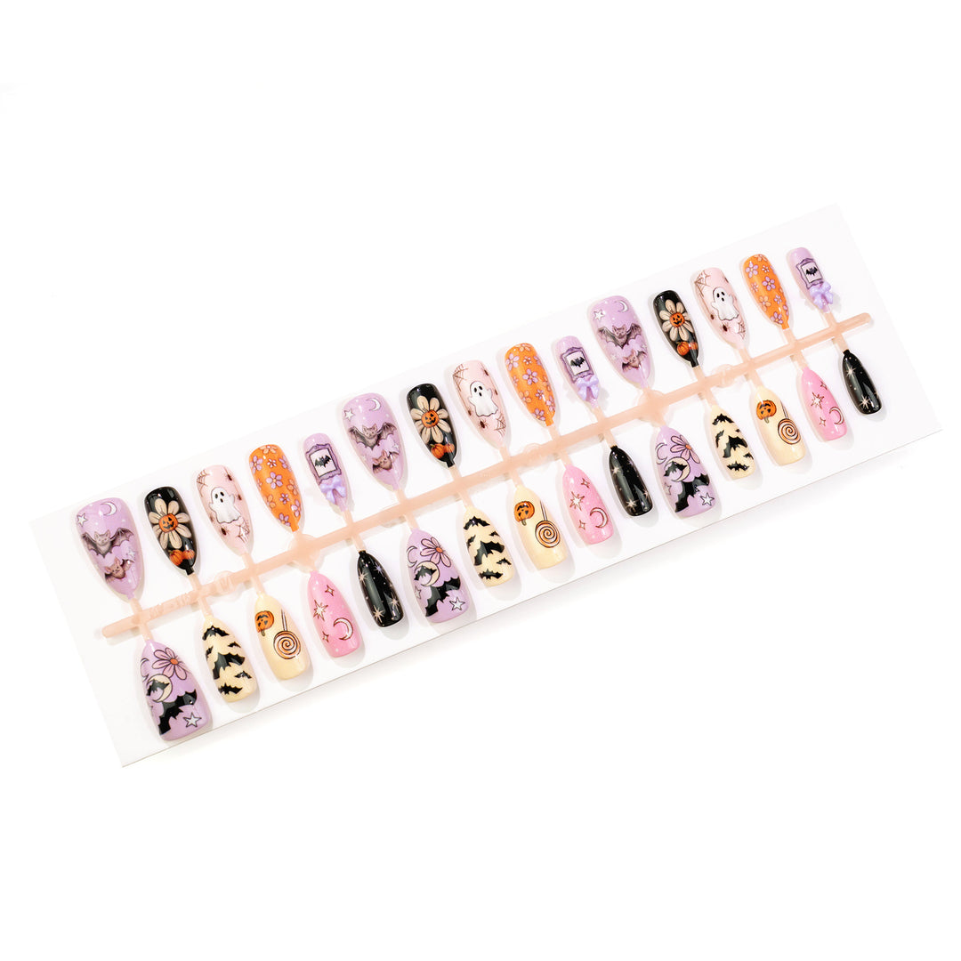 Halloween-Themed Artistic Press-On Nail Set