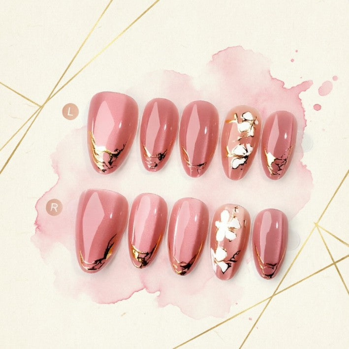 Artificial nails with floral design Stornfield
