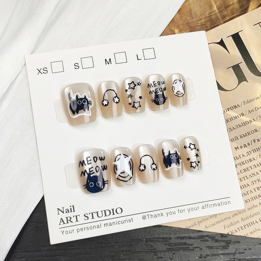Artificial nail tips with shimmering design Stornfield