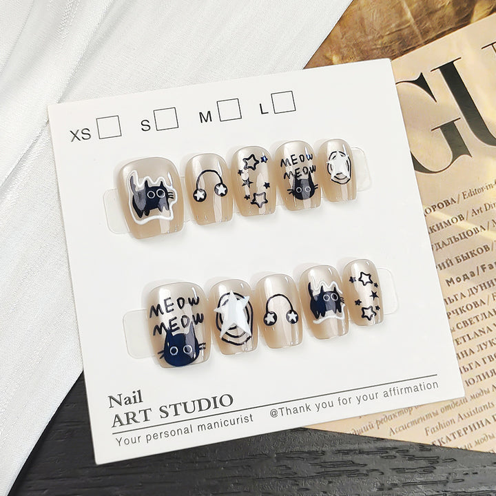 Artificial nail tips with shimmering design Stornfield
