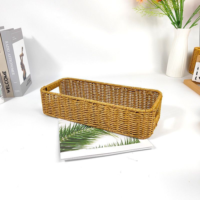 Unisex Rectangular Storage Basket Made of Woven Material Stornfield