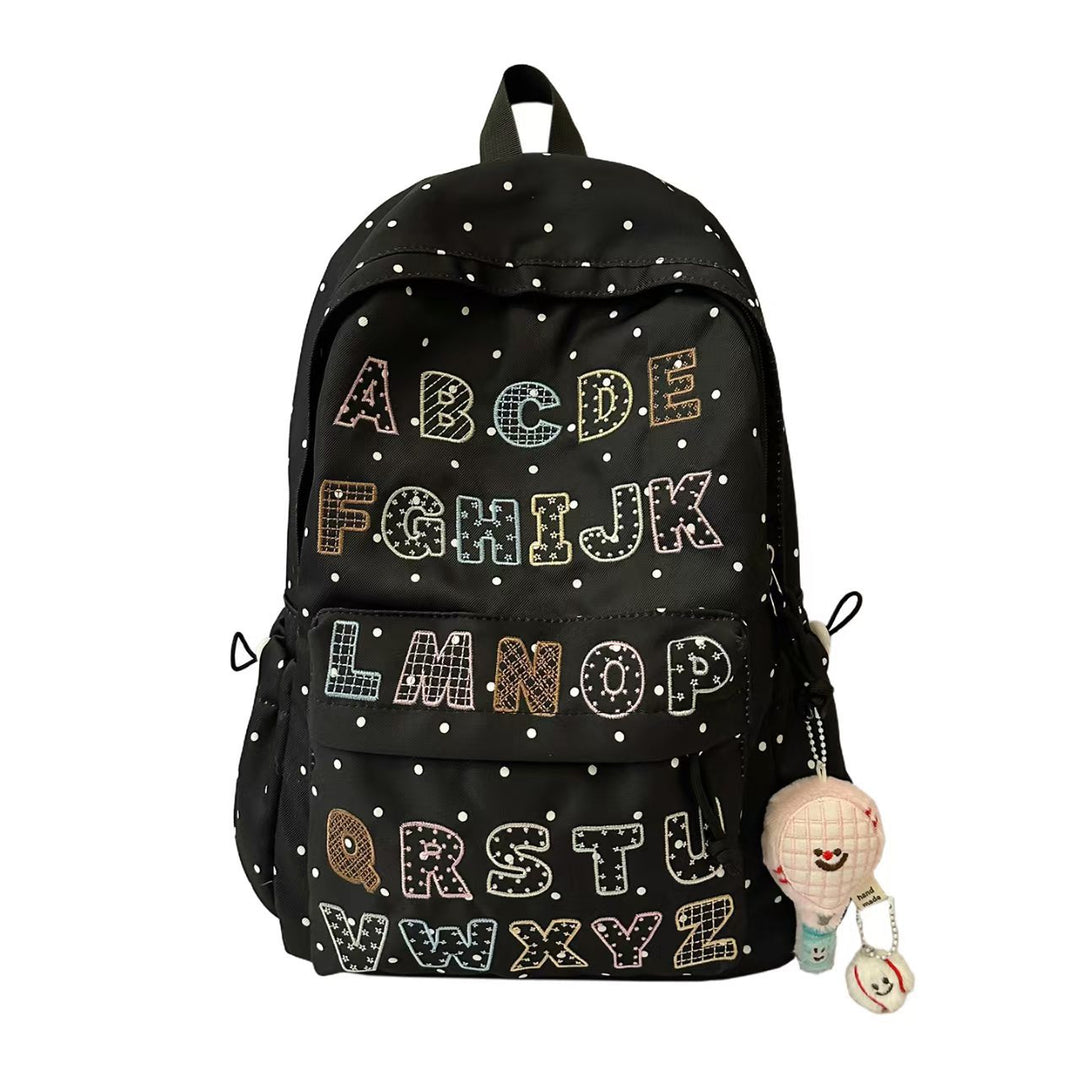 Backpack with Innovative ABC Motif and Multifunctional Pockets Stornfield