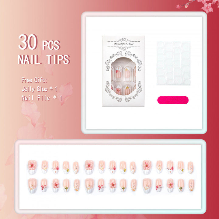 Artistic Seashell Decorated Press-On Nails