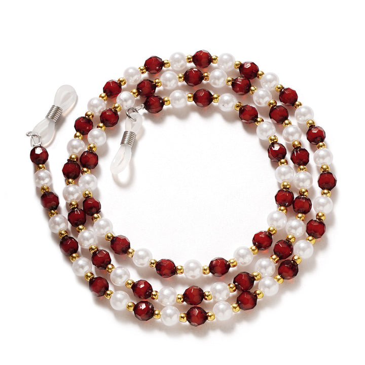 Elegant Pearl and Crystal Eyewear Chain Stornfield
