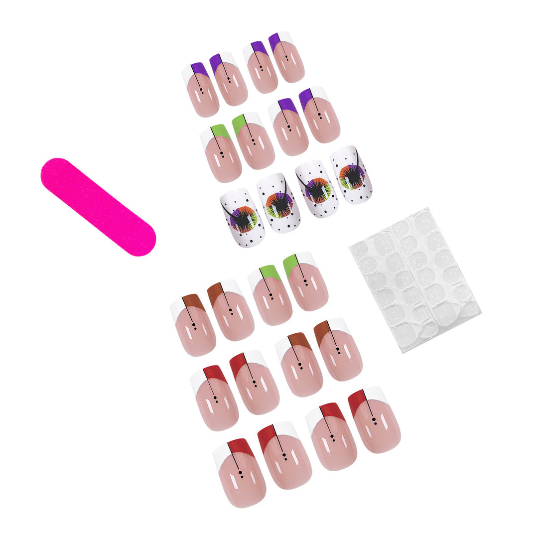 Artful nail art with gradient and floral accents Stornfield
