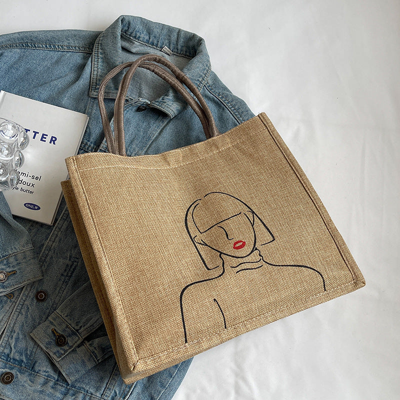 Eco-Friendly Jute Shopping Tote Bag