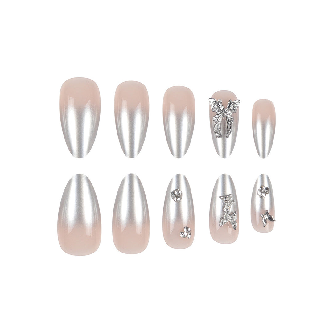 Glamorous Metallic Stiletto Press-On Nails Stornfield