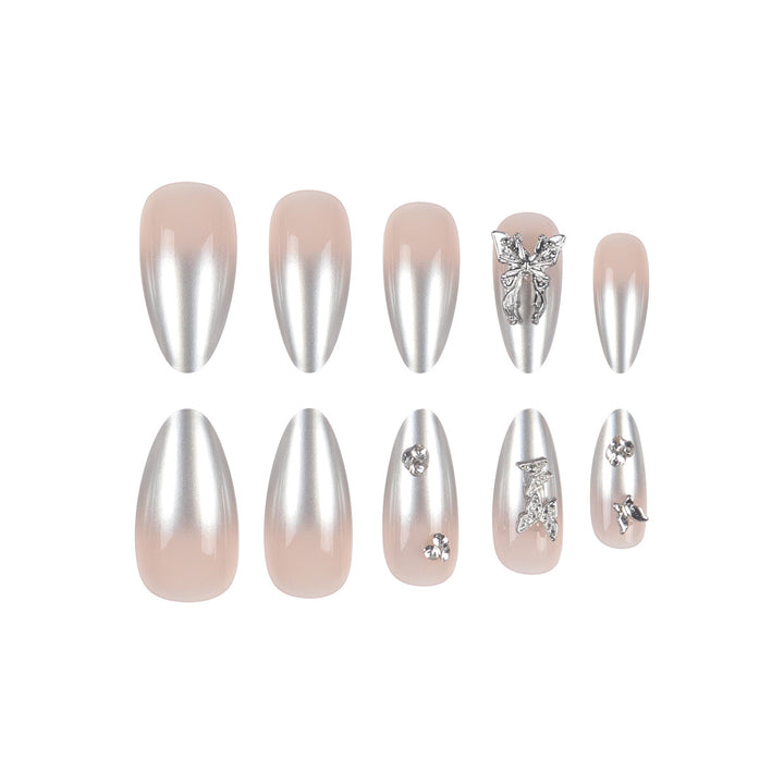 Glamorous Metallic Stiletto Press-On Nails Stornfield