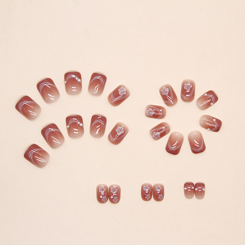 Floral Design Press-On Nails Stornfield