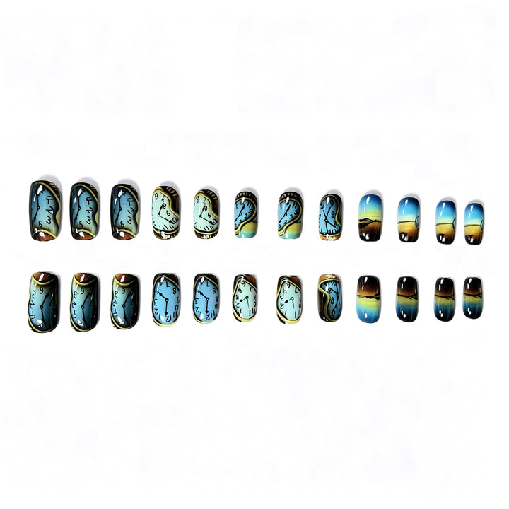 Artistic Clock Design Nail Art Stornfield