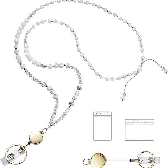Beaded Eyewear Lanyard with Retractable Clip Stornfield
