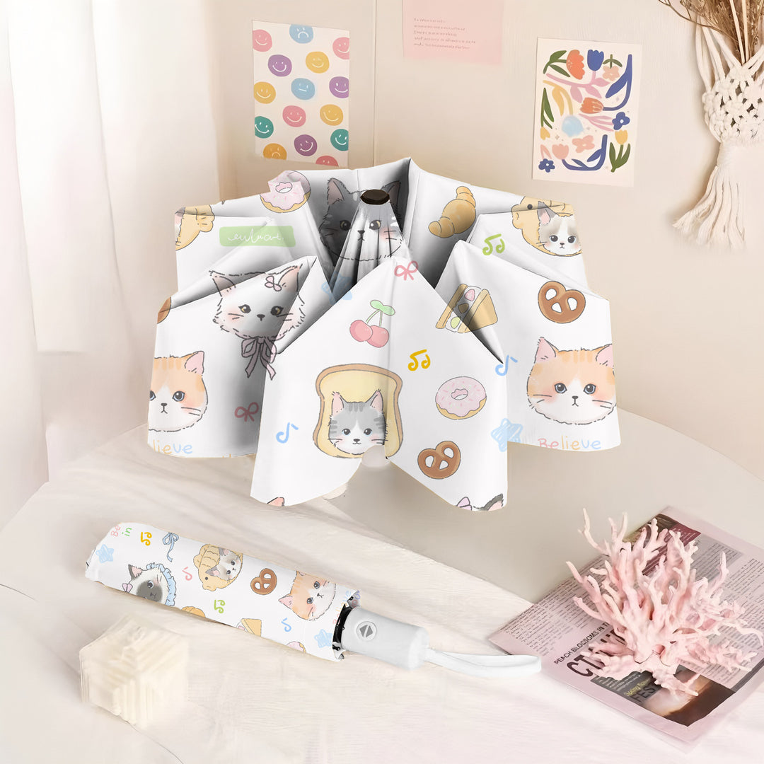 Women's umbrella with cute cat pattern Stornfield