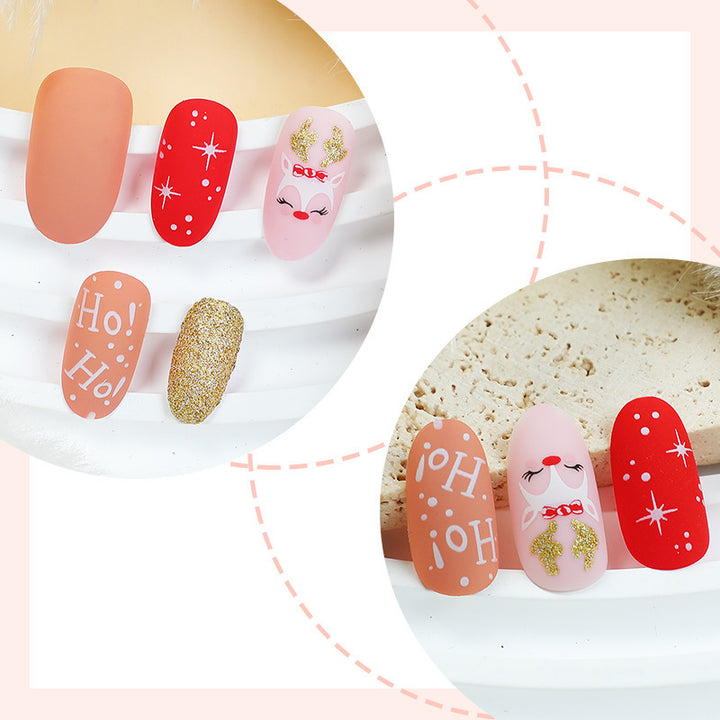 Creative nail art set with festive motifs Stornfield