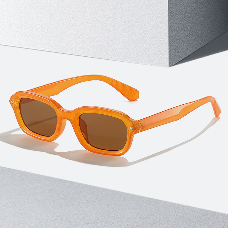 Ladies trendy rectangular sunglasses with completely transparent frame and UV protection Stornfield