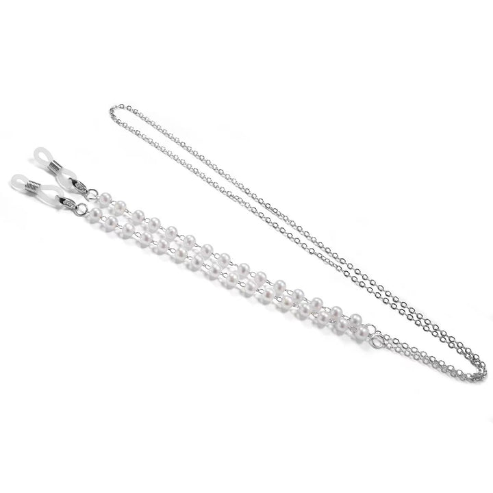 Pearl-Embellished Eyewear Retainer Chain Stornfield