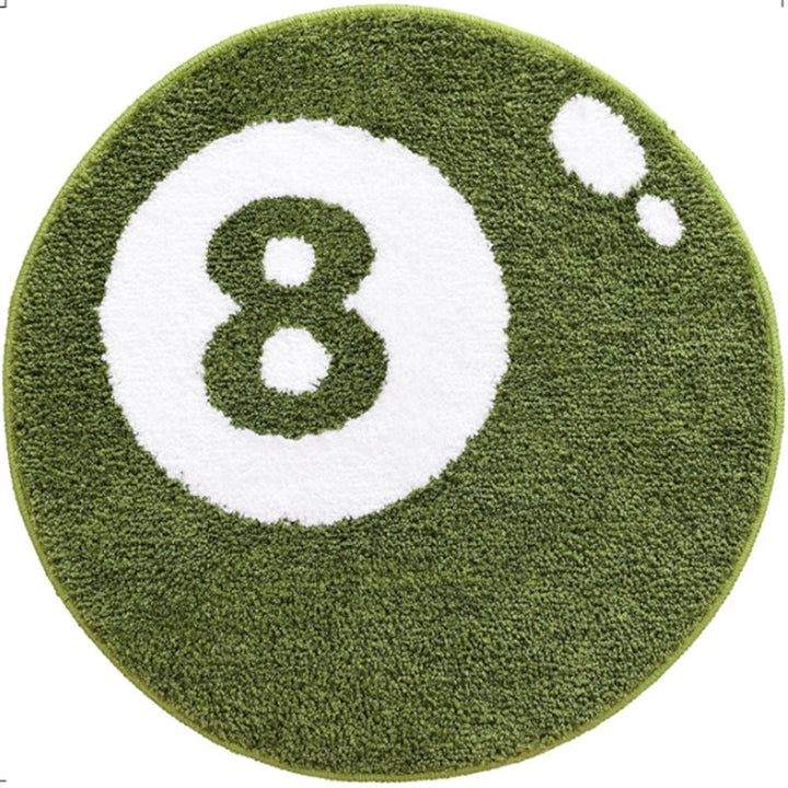 Playful Round Pool-Themed Rug