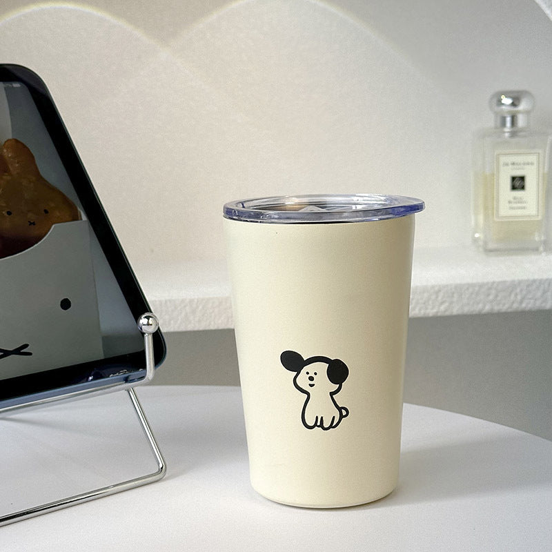 Ladies Insulated Drinking Cup with Charming Dog Design Stornfield