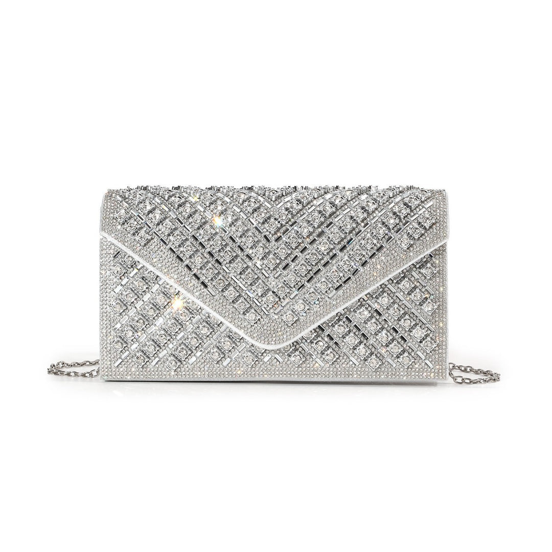 Crystal-Embellished Evening Clutch
