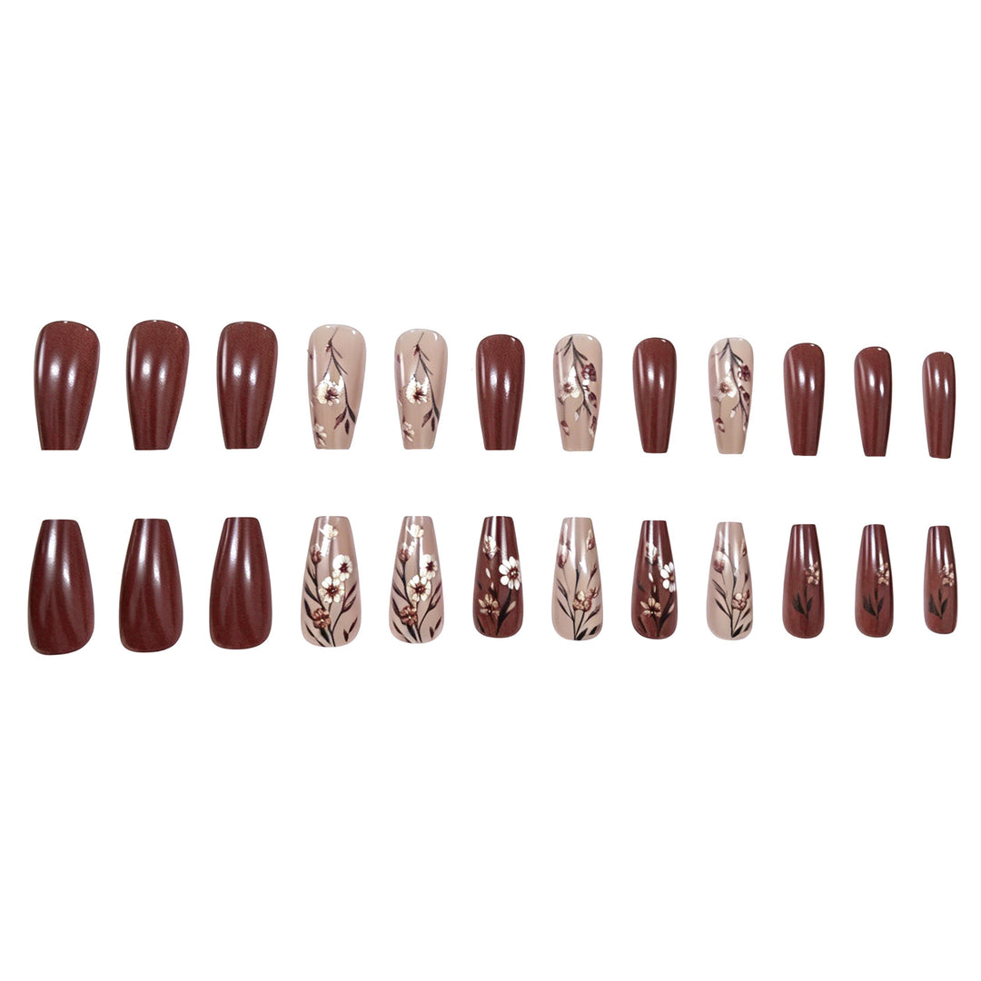 Floral Design Acrylic Nail Enhancements Stornfield