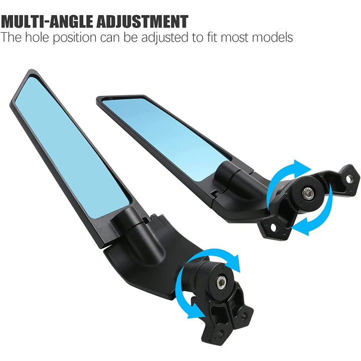Adjustable motorcycle rearview mirrors with high-quality mounting system Stornfield