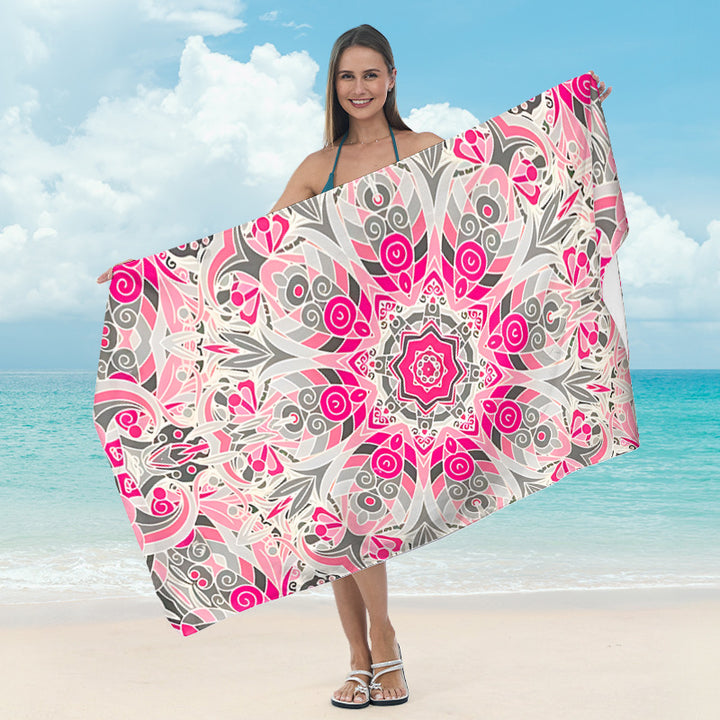 Beach towel with artistic mandala pattern Stornfield