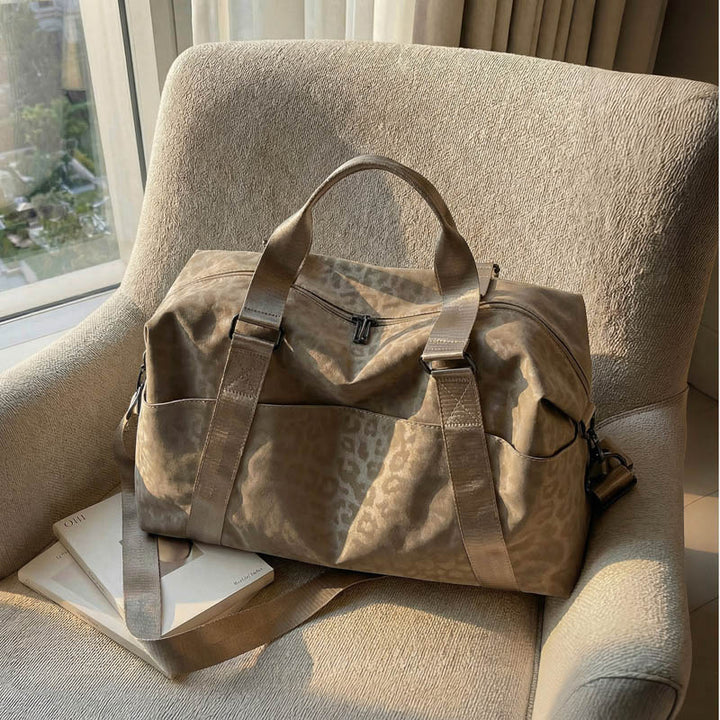 Stylish Leopard Print Sports Duffle Bag