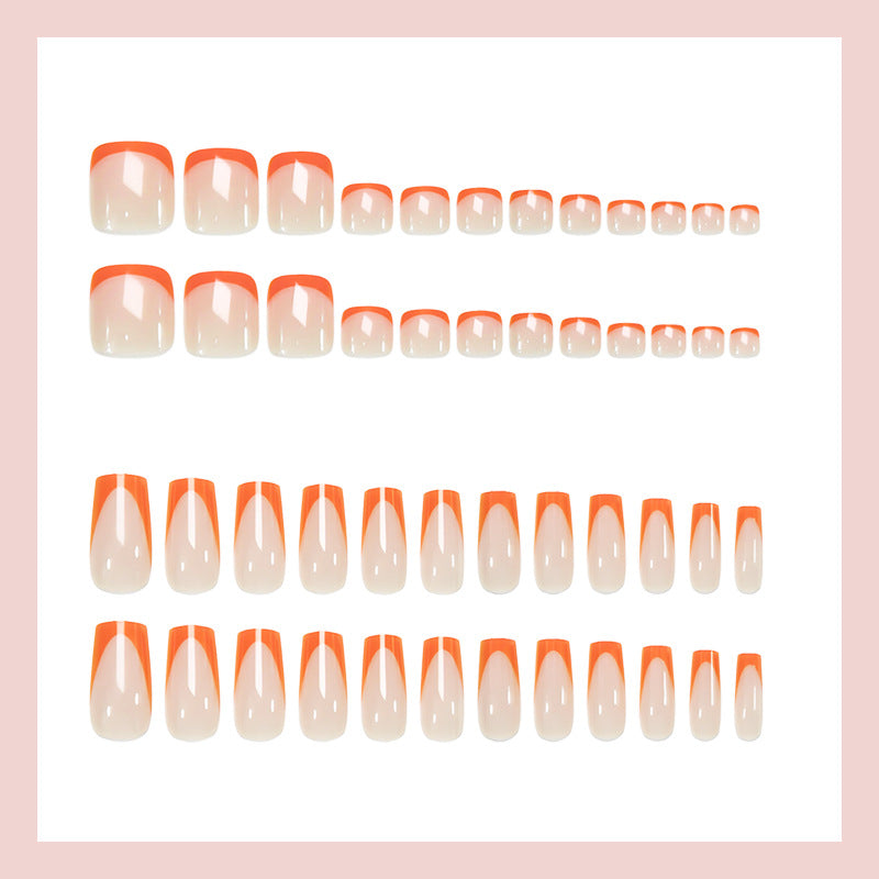 Artificial nail set with modern geometric nail designs Stornfield