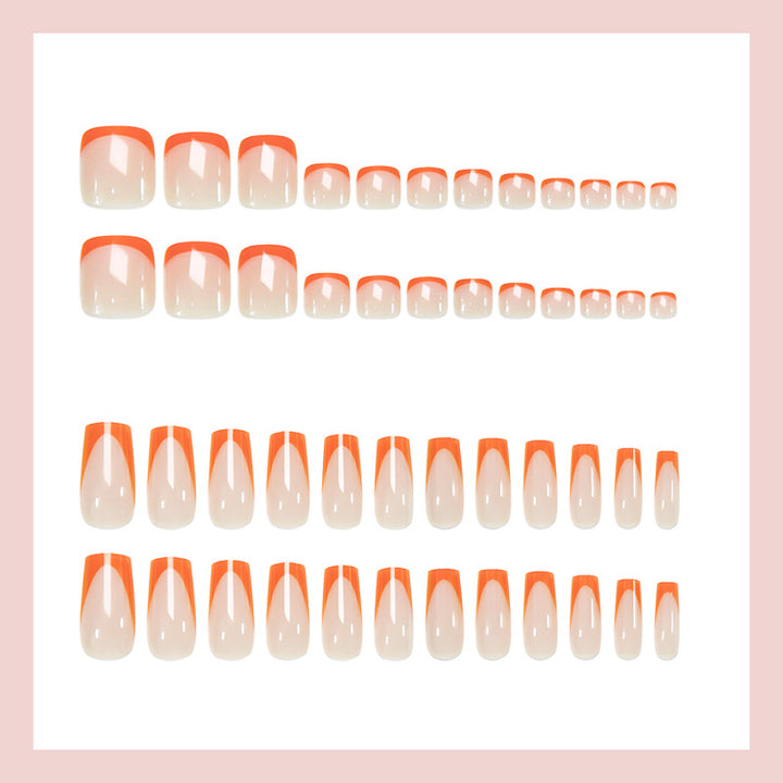 Artificial nail set with modern geometric nail designs Stornfield