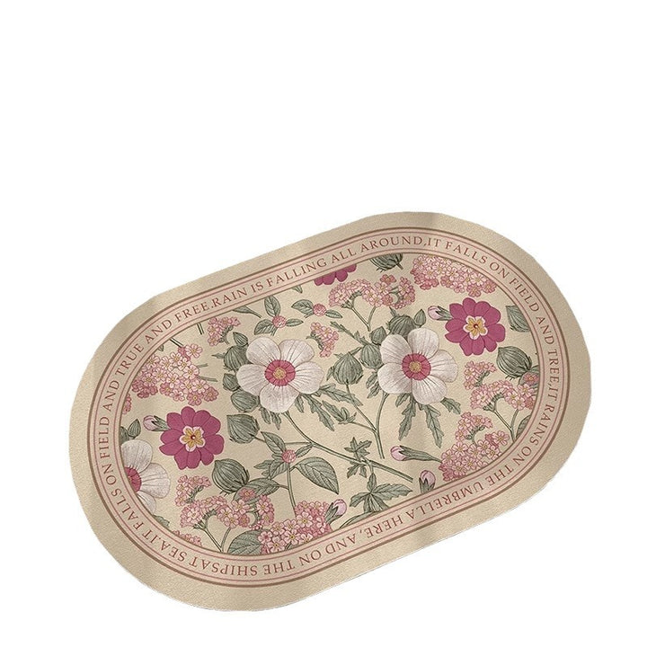 Floral Embroidered Bath Mat Stornfield