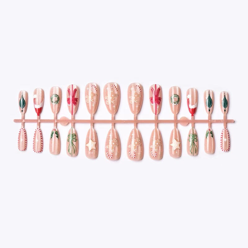 Festive Holiday-Themed Press-On Nail Art Set Stornfield 1790636676
