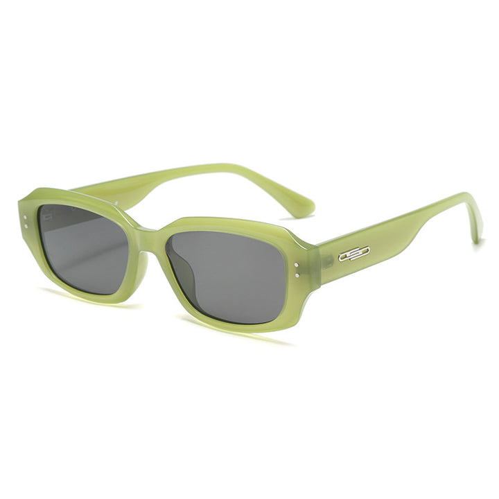 Women fashionable square sunglasses with innovative transparent frame Stornfield