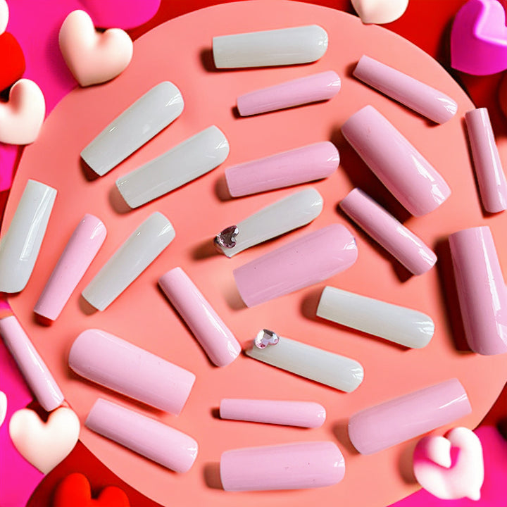 Press-On Nail Extensions with Heart Accents Stornfield