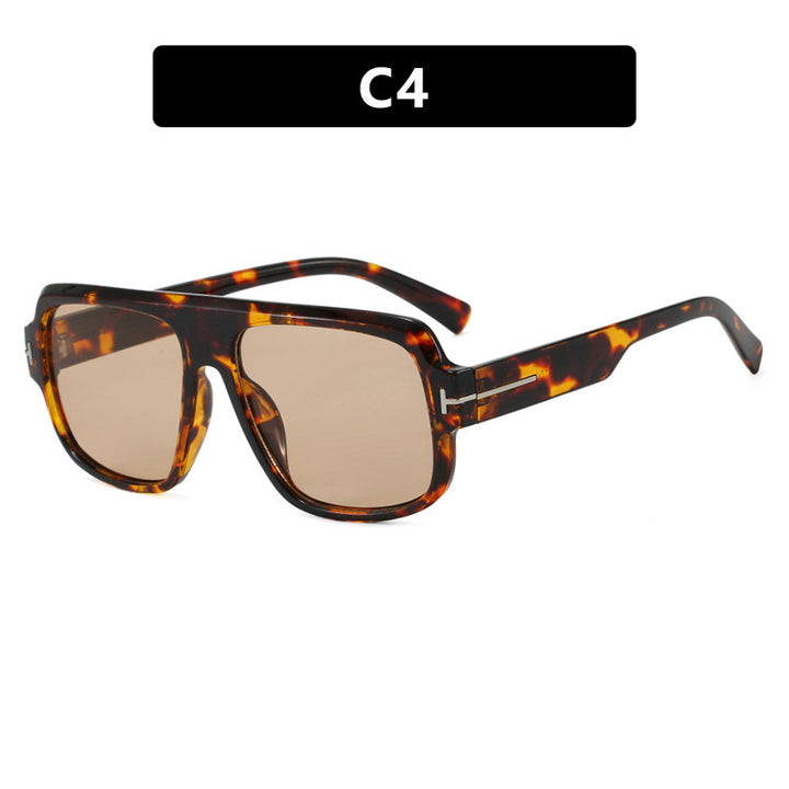 Women’s fashionable square sunglasses with trendy tortoiseshell pattern Stornfield