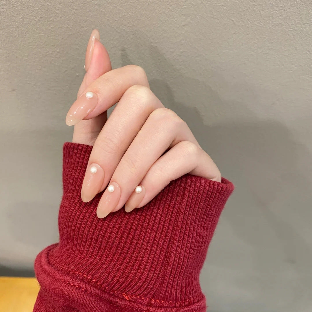 Artificial nails with elegant bow motifs Stornfield