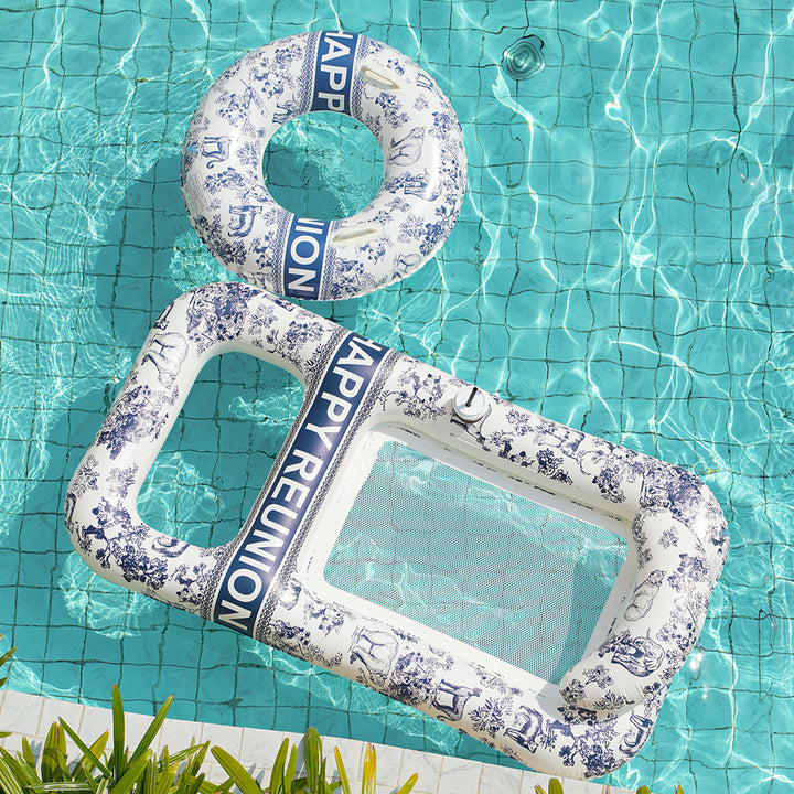 Unisex Elegant Swim Ring with Floral Motifs Stornfield