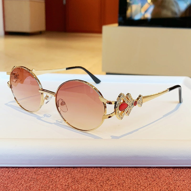 Ladies elegant rectangular sunglasses with glamorous embellishments Stornfield