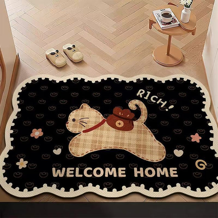 Playful Cat-Themed Area Mat