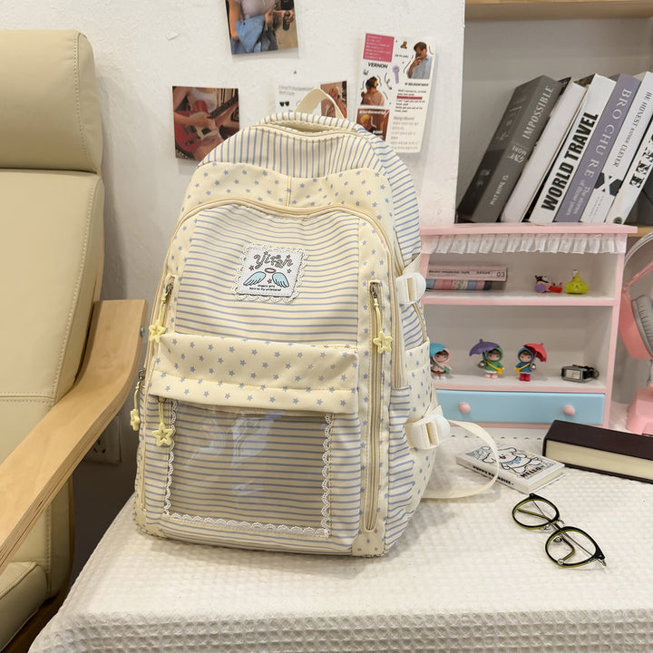 Trendy Striped School Backpack Stornfield