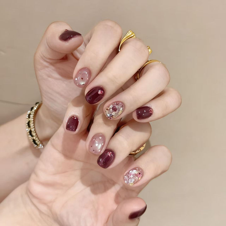 Artistic Glitter Nail Enhancements