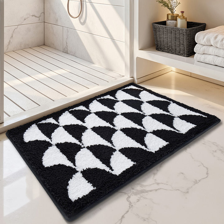 Luxurious Checkered Bath Mat Stornfield