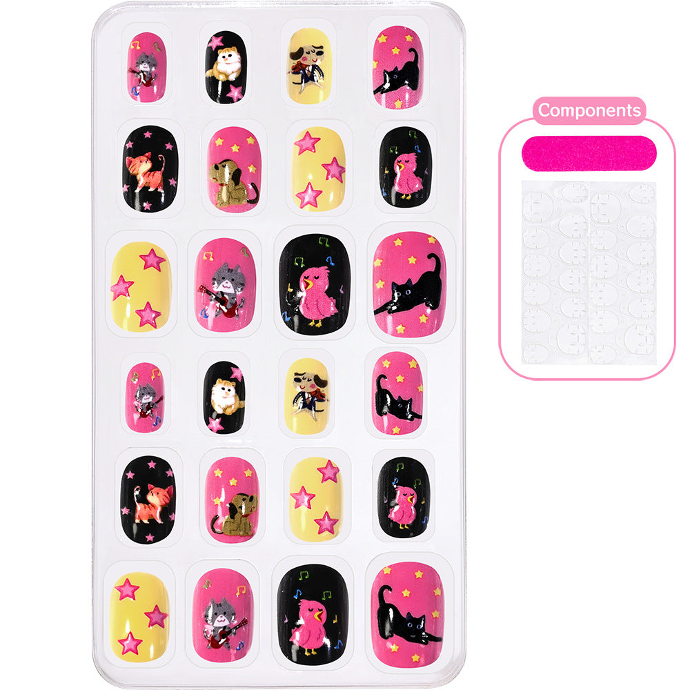Creative Cartoon-Themed Press-On Nail Collection Stornfield