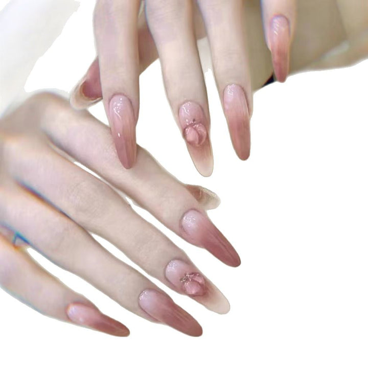 Artificial nails in elegant ombre design with fruit accents Stornfield