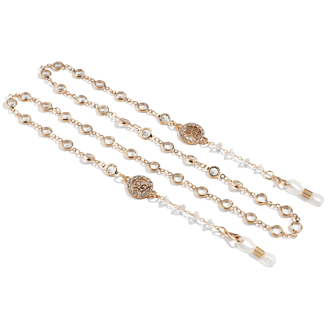 Glamorous Crystal-Embellished Eyewear Chain Stornfield