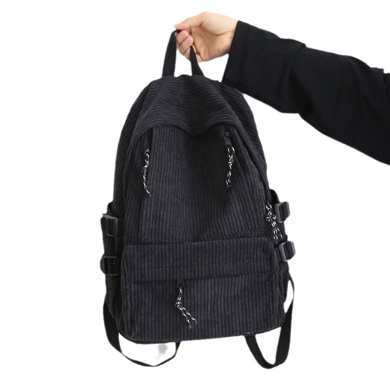 Cord-Backpack with Functional Zipper Pockets and Adjustable Shoulder Straps Stornfield