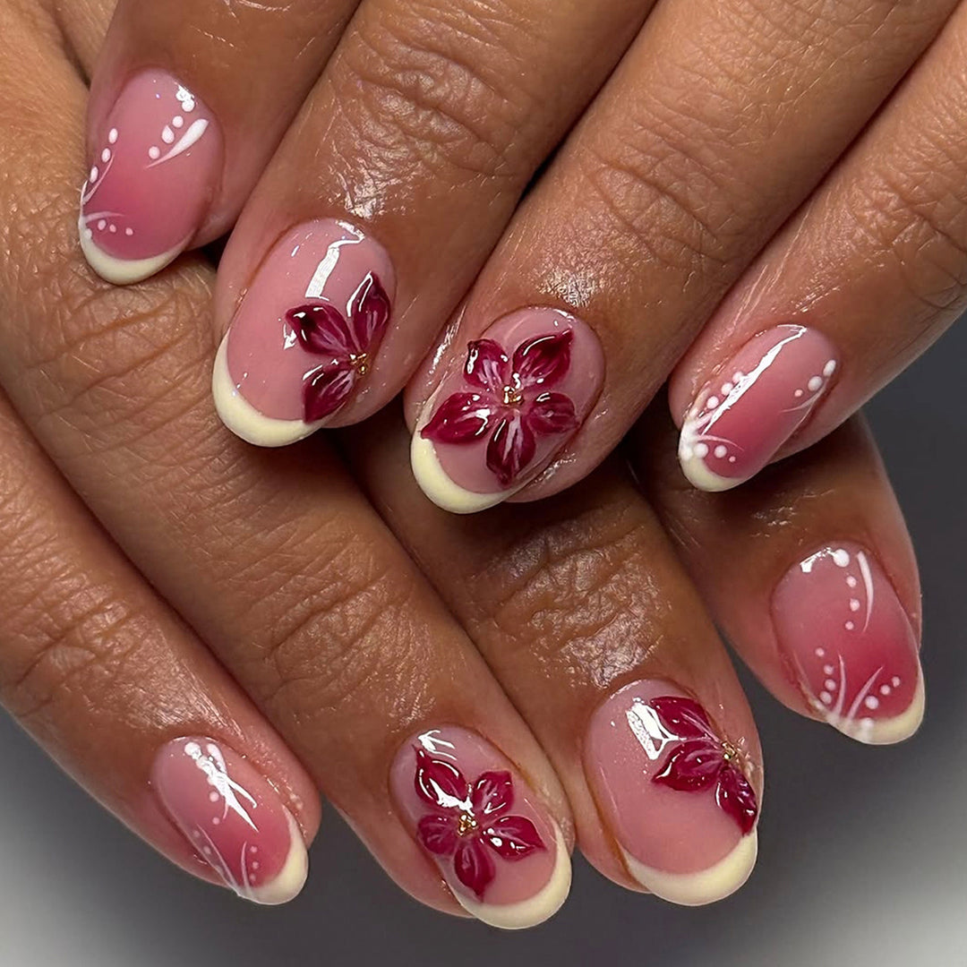 Artful fingernails with floral details Stornfield