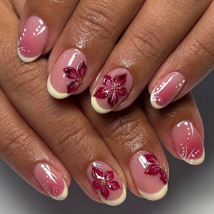 Artful fingernails with floral details Stornfield