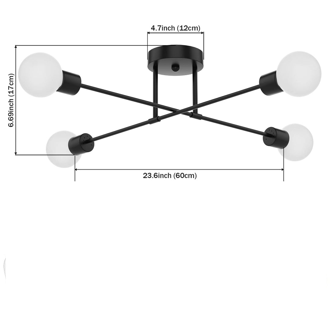 Modern Cross-Arm Ceiling Light