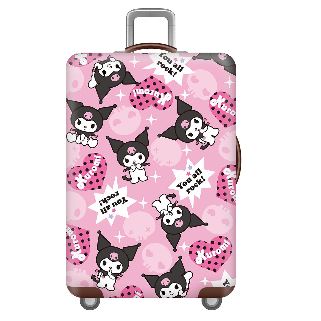 Unisex children's suitcase with reinforced hard shell, telescopic handle and Kuromi motif Stornfield