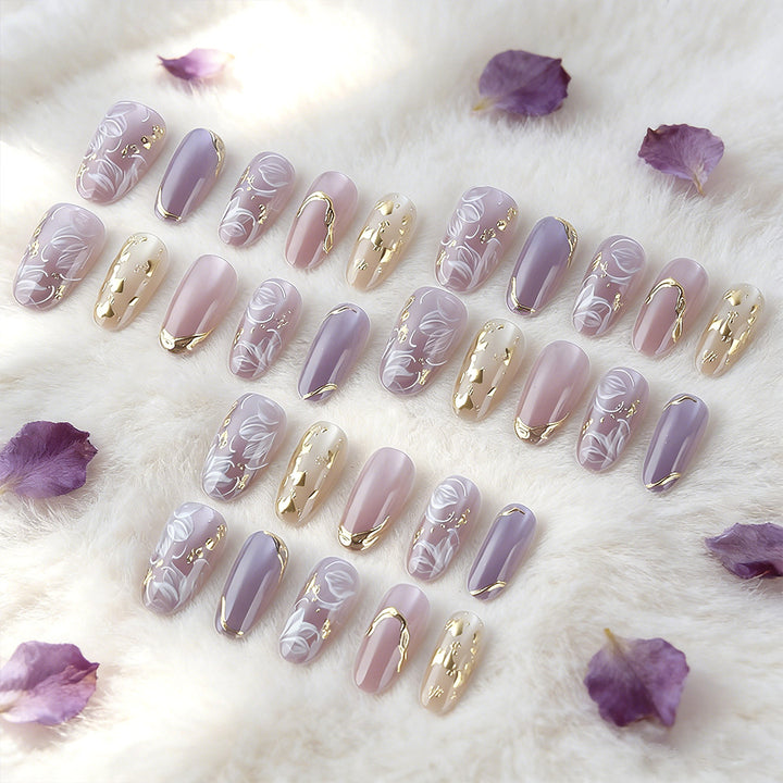 Deluxe Floral Press-On Nail Art Set Stornfield